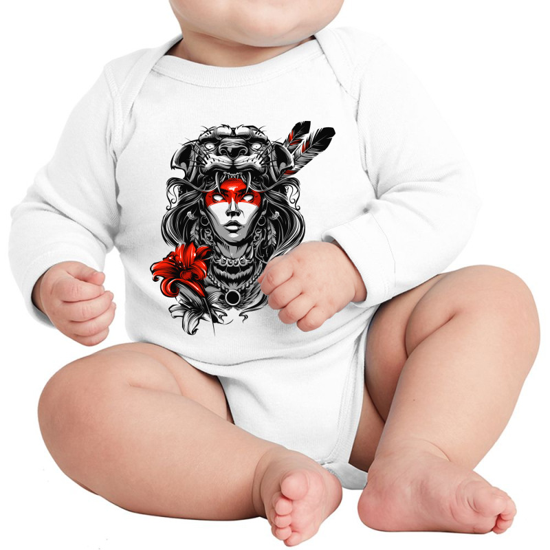 Jaguar Woman Long Sleeve Baby Bodysuit | Artistshot