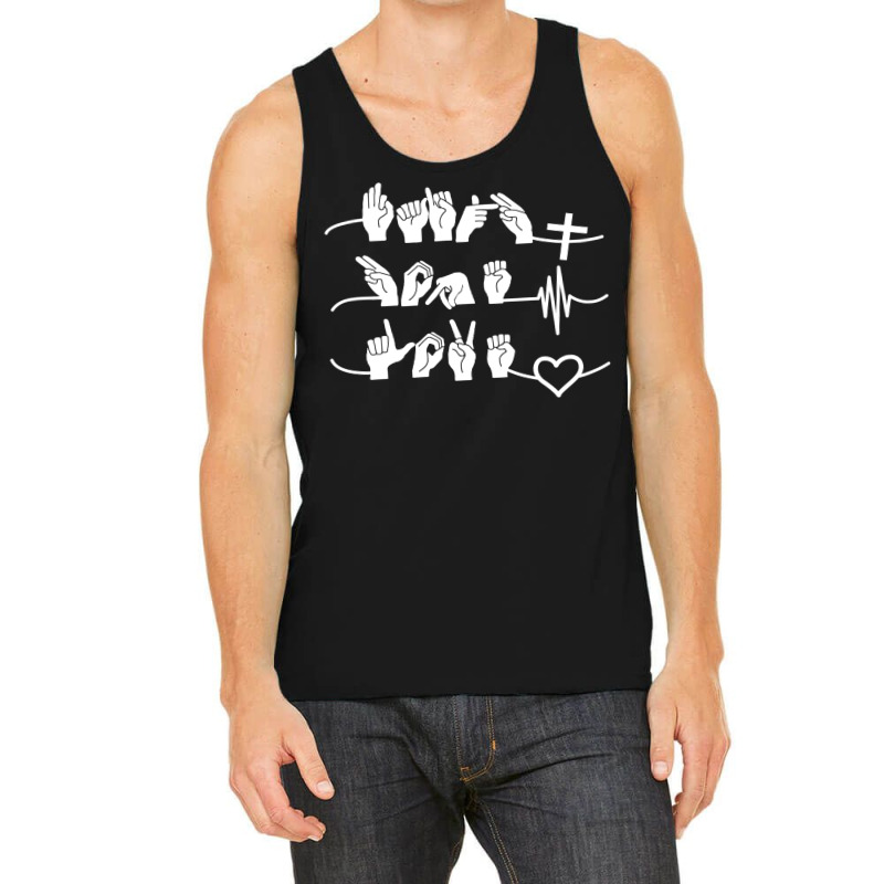 Jesus Christ Christian Faith Hope Love Asl American Sign Language Pray Tank Top by SCOTTALLENZ | Artistshot