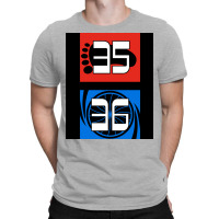 35 And 36 Sticker Poster Blue T-shirt | Artistshot