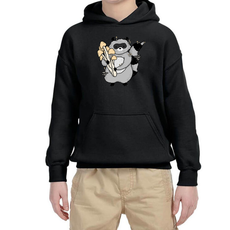 Hot Trend Mushy Raccoon Youth Hoodie by macklinsampson | Artistshot