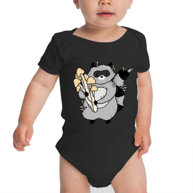 Hot Trend Mushy Raccoon Baby Bodysuit by macklinsampson | Artistshot