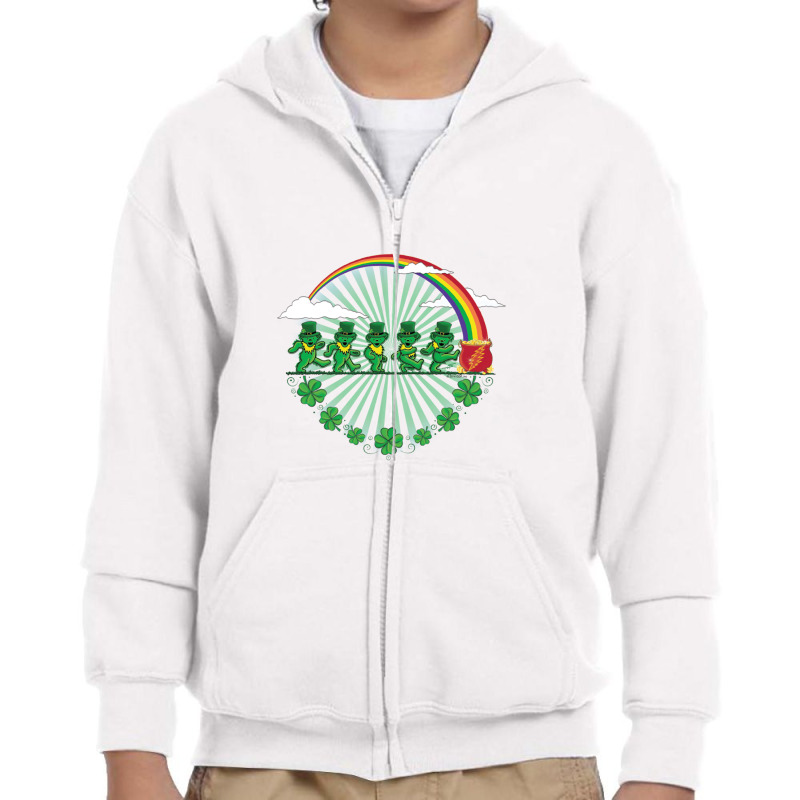 Grateful Green Youth Zipper Hoodie | Artistshot