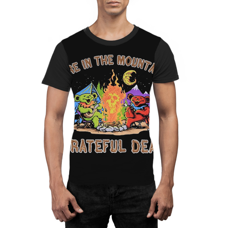 Grateful Fire In Mountains Graphic T-shirt | Artistshot