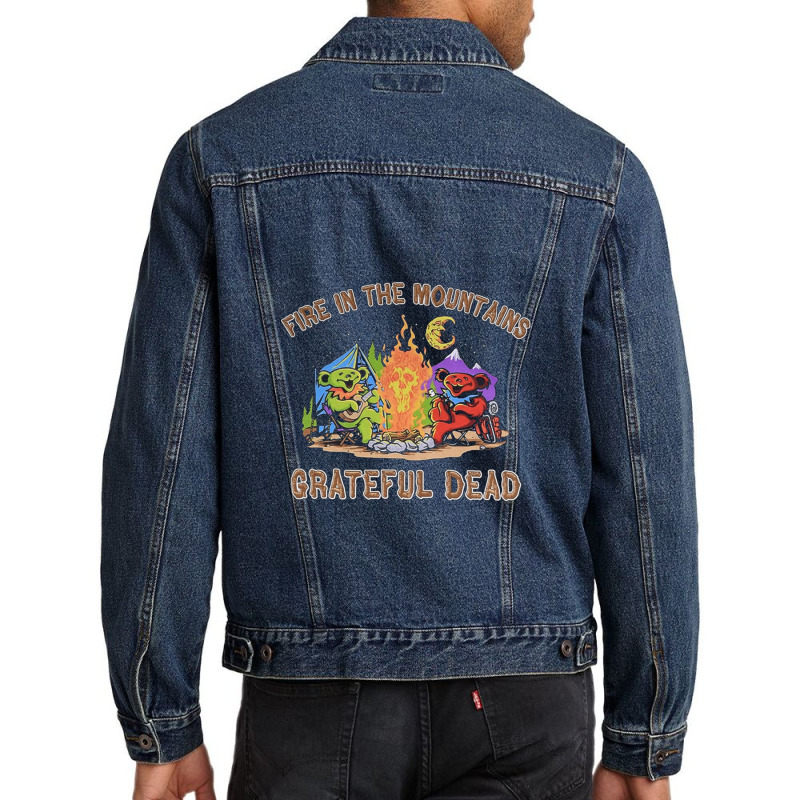 Grateful Fire In Mountains Men Denim Jacket | Artistshot