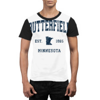 Butterfield Minnesota Mn Vintage Athletic Navy Sports Design Graphic T-shirt | Artistshot