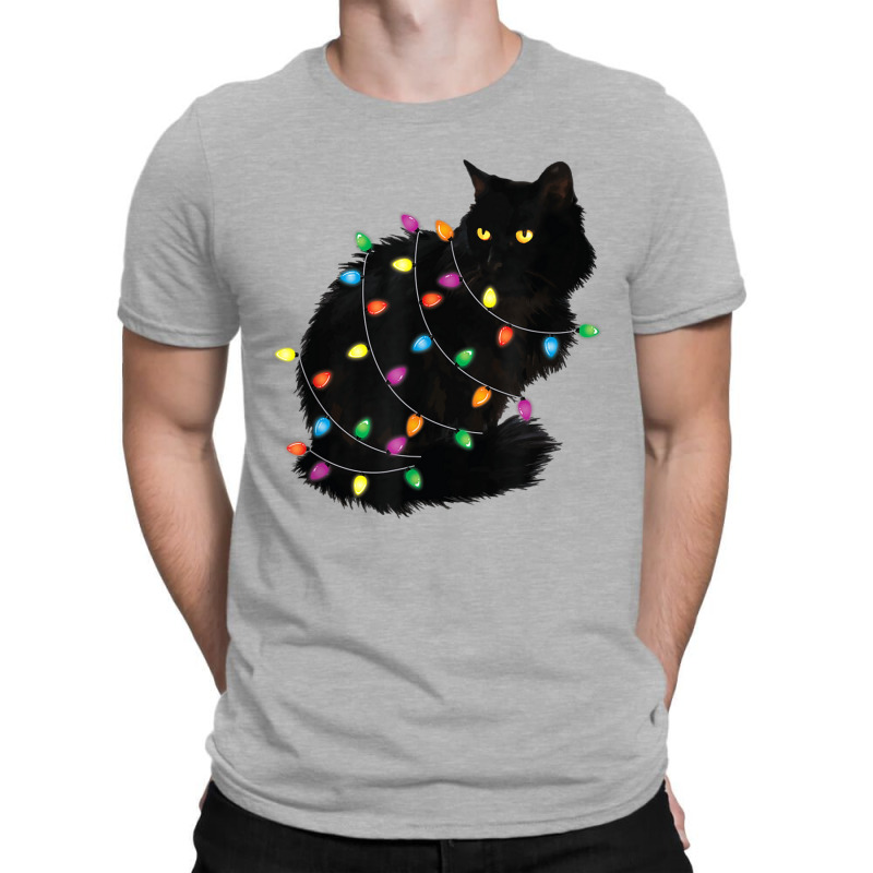 Black Cat Christmas Cat Mom Cat Dad Funny Xmas Cat T-Shirt by Hugo M Garney | Artistshot