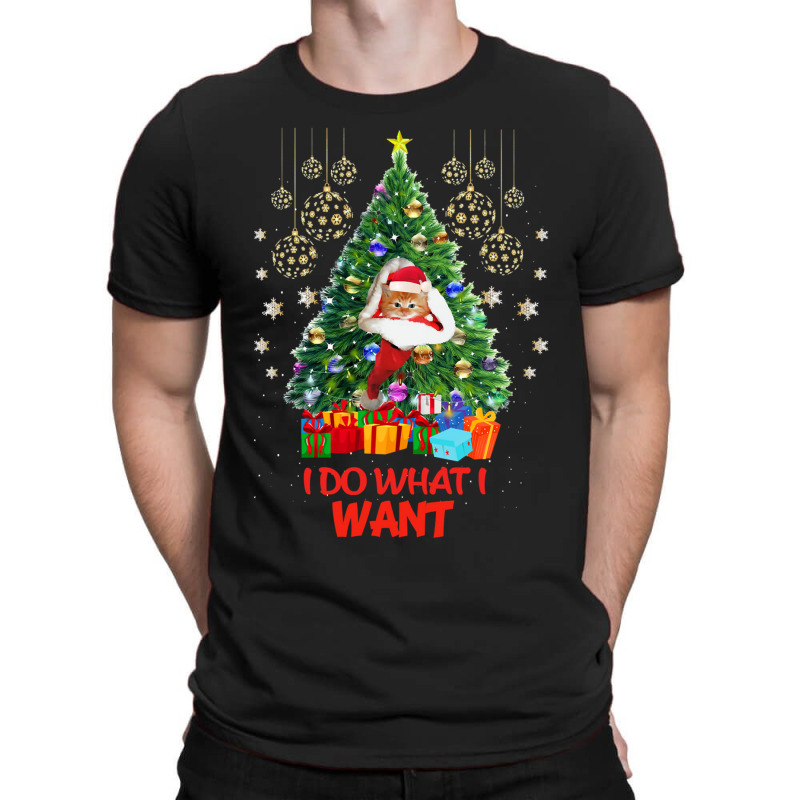 Black Cat Kitty Funny Cat Christmas Design Funny Cat Kitten Cat T-Shirt by Hugo M Garney | Artistshot