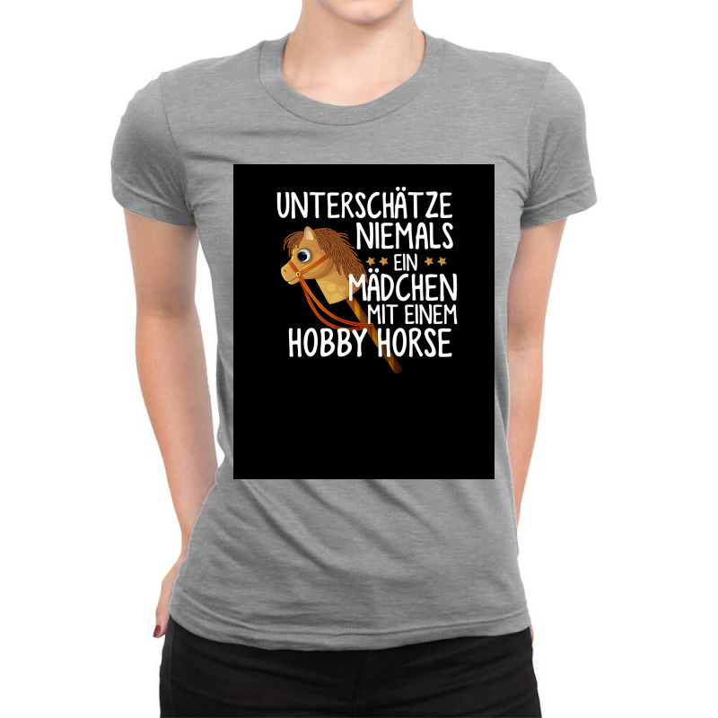 Hobby Horse Hobby Horse Hobby Horsing Horse Poster Boy Quote Ladies Fitted T-Shirt by dienesteolj | Artistshot