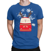 Cat Christmas Cute Cat Reindeer Christmas Costume Gift T-shirt | Artistshot