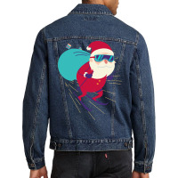 Hot Trend Santa Skiing (2) Men Denim Jacket | Artistshot