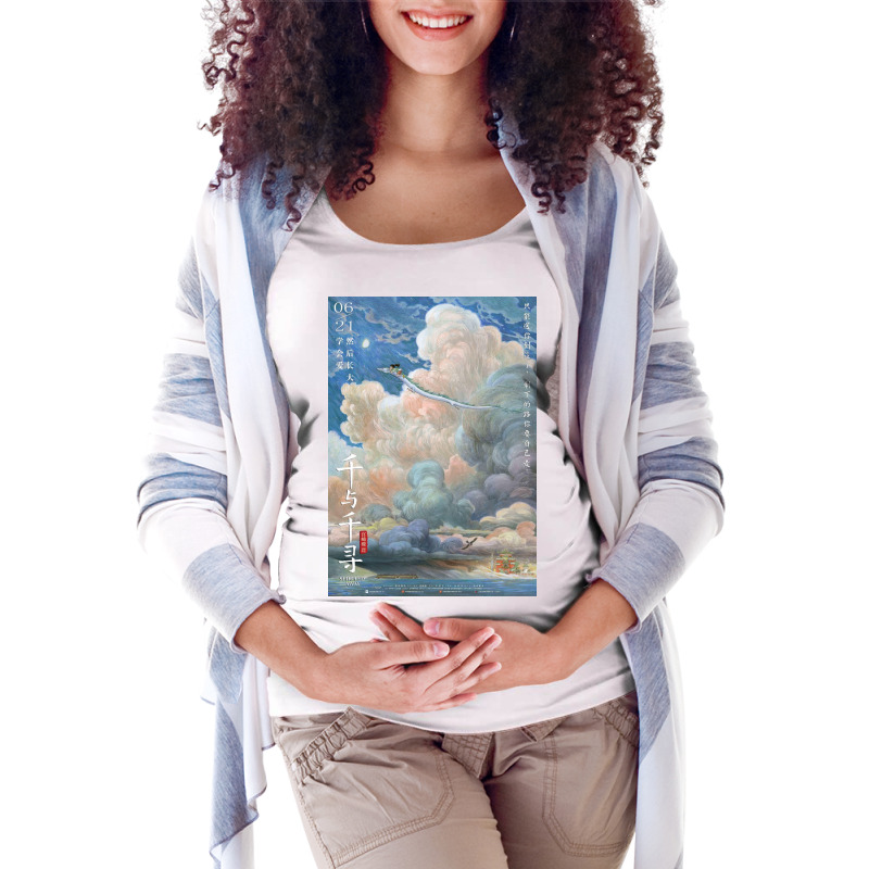 Spirited Away Poster   Studio Ghibli Maternity Scoop Neck T-shirt by rudolphbanner | Artistshot