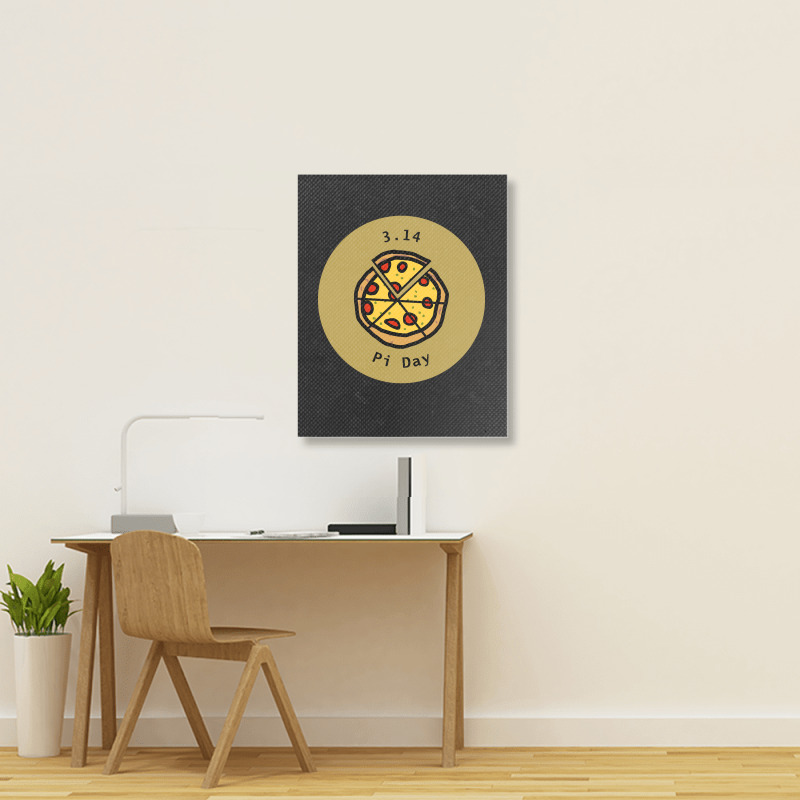 Trending 3.14 Pizza Pi Day Puns Gold Portrait Canvas Print | Artistshot