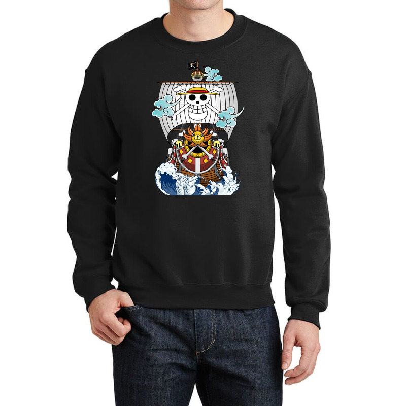 Trending One Piece Anime - Thousand Sunny Straw Hate Ship Crewneck Sweatshirt by fenderbendable | Artistshot