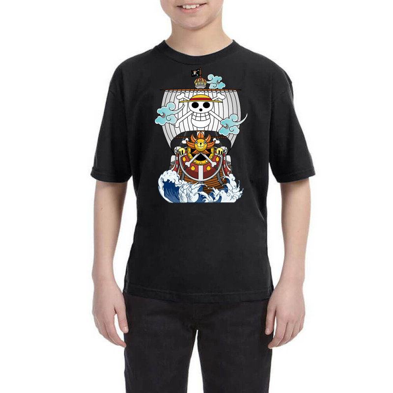 Trending One Piece Anime - Thousand Sunny Straw Hate Ship Youth Tee by fenderbendable | Artistshot