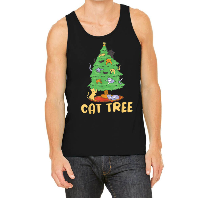 Cat Tree With Cats And Christmas Tree Tank Top by Hugo M Garney | Artistshot