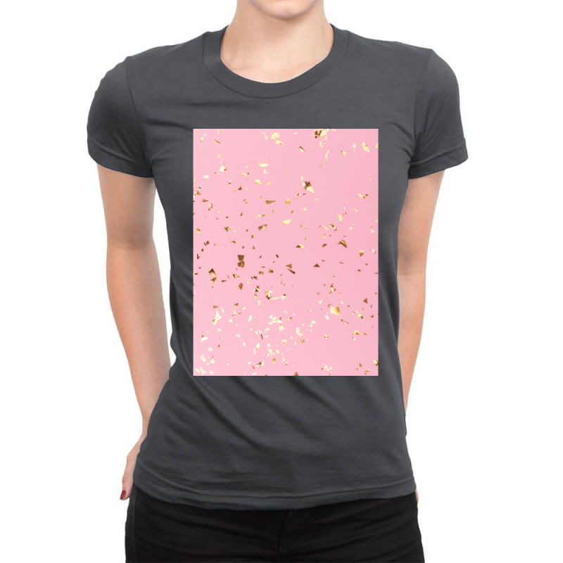 Pink In Sparkles Poster Girl Ladies Fitted T-Shirt by wingerkrtsd | Artistshot