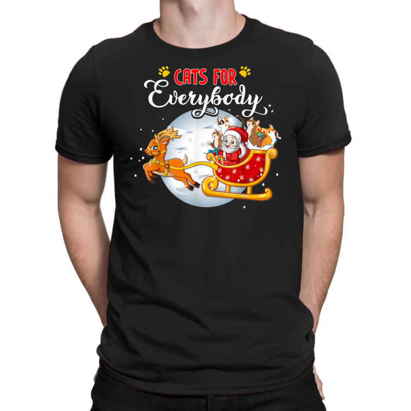 Cats For Everybody Funny Christmas For Cat Santa Lover T-Shirt by Hugo M Garney | Artistshot