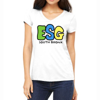 Esg South Bronx 70s Hip Hop Punk Tribute Women's V-neck T-shirt | Artistshot