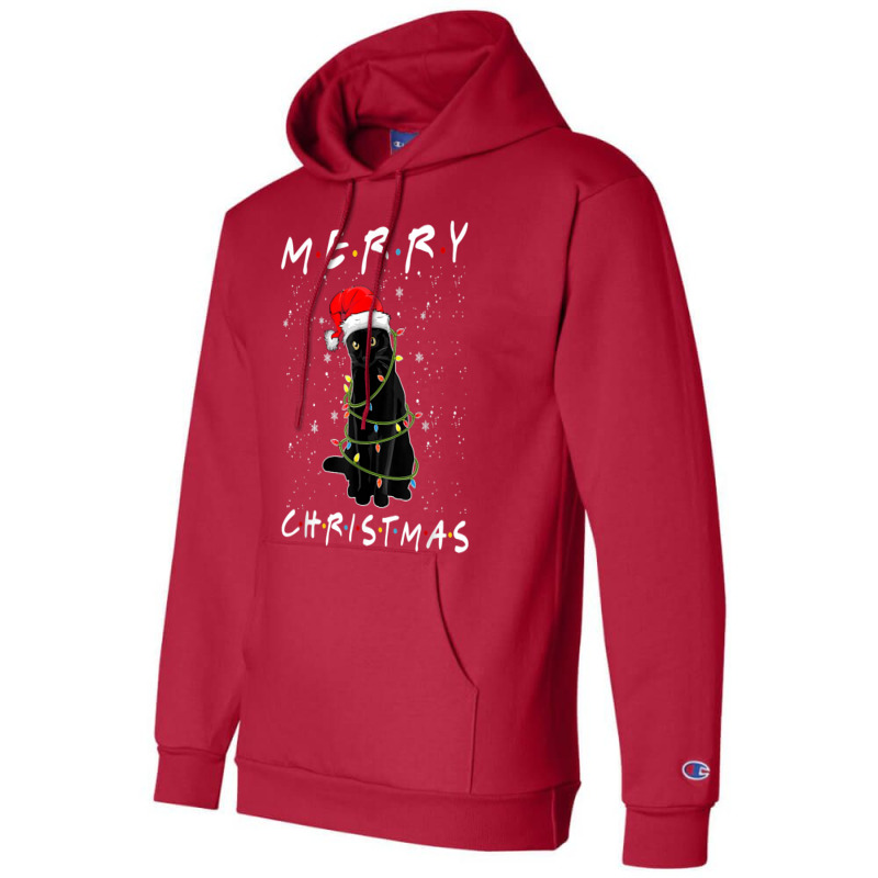 Christmas Cat For Men Funny Cat Christmas Pajama Decoration Champion Hoodie by Hugo M Garney | Artistshot