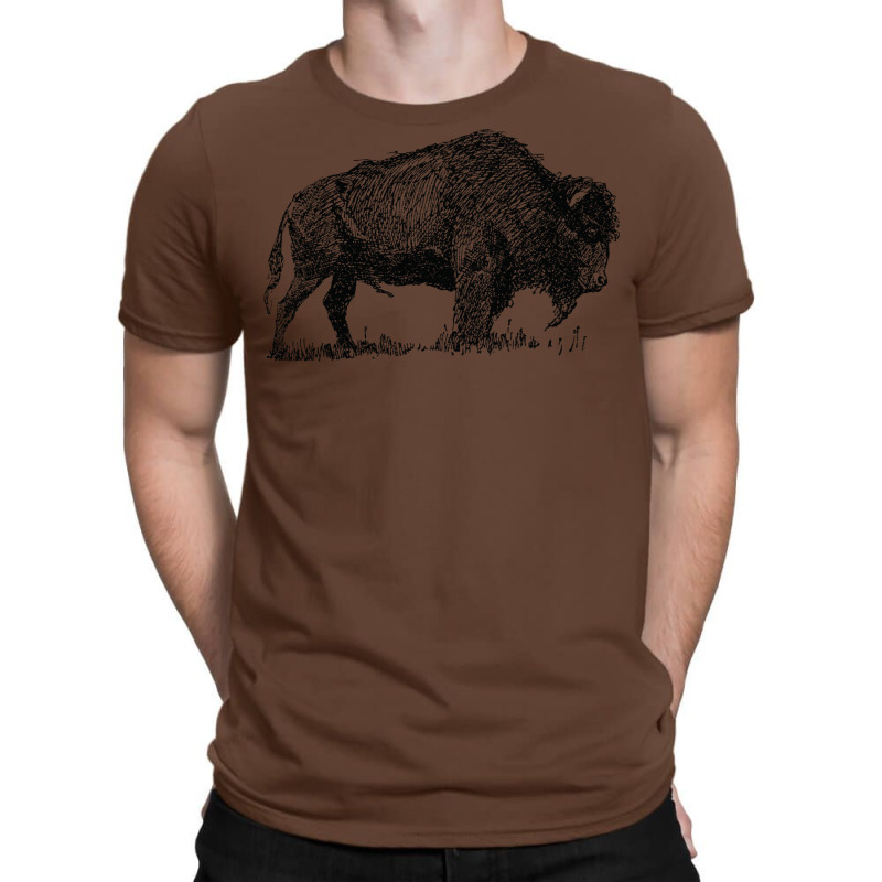 Buffalo Bison Familly Sketch T-Shirt by fieldingnortheast | Artistshot