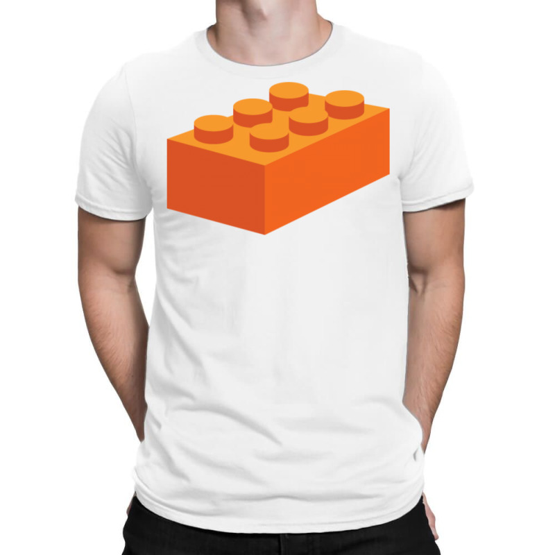 Building Blocks That Lock   Orange & Teal T-Shirt by fieldingnortheast | Artistshot