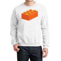 Building Blocks That Lock   Orange & Teal Crewneck Sweatshirt | Artistshot