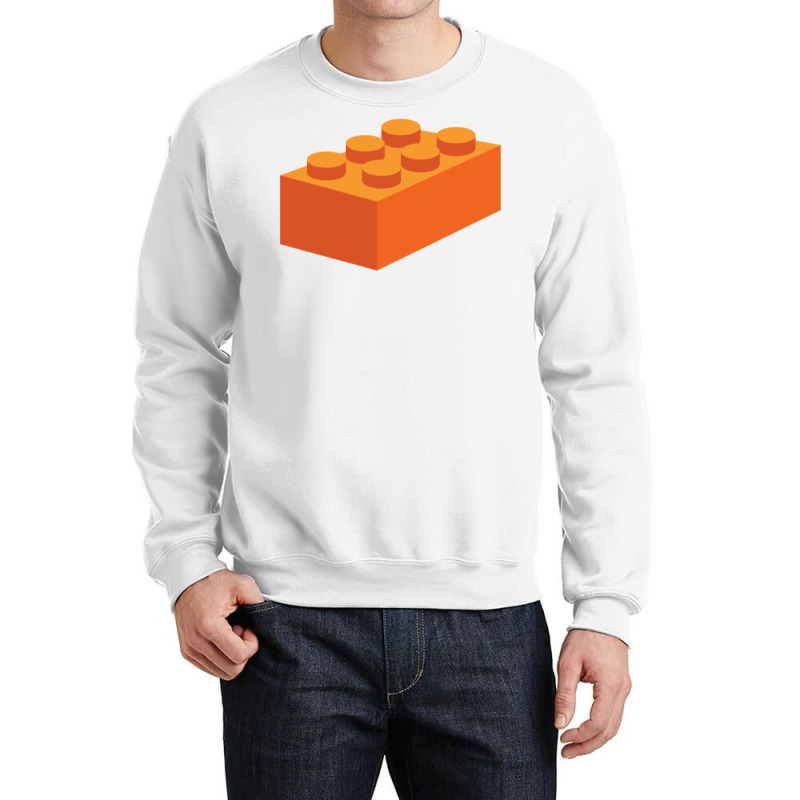 Building Blocks That Lock   Orange & Teal Crewneck Sweatshirt by fieldingnortheast | Artistshot