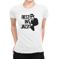 Rest In Jazz Funny Music Ladies Fitted T-shirt | Artistshot