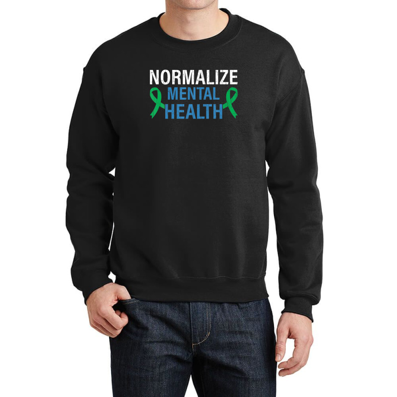 Normalize Mental Health Awareness Therapist Graphic Crewneck Sweatshirt | Artistshot