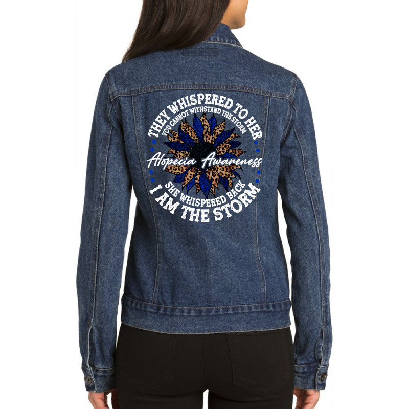 Limited Edition Alopecia Areata Awareness Support She Whispered Back I Ladies Denim Jacket by declangreenwood | Artistshot