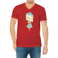 Cake Head Pin Up  Birthday Funfetti V-neck Tee | Artistshot