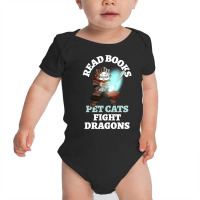 Limited Edition Read Books Pet Cats Fight Dragons Knight Fun Reading Baby Bodysuit | Artistshot