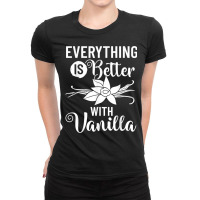 Vanilla Beans Extract Bourbon Ice Cream Paste Powder T Shirt Ladies Fitted T-shirt | Artistshot