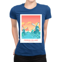 One Piece Foosha Village   Dawn Island   Anime Travel Poster Ladies Fitted T-shirt | Artistshot