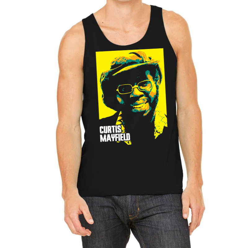 Curtis Mayfield Curtis Lee Mayfield American Singersongwriter, Guitari Tank Top | Artistshot