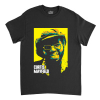 Curtis Mayfield Curtis Lee Mayfield American Singersongwriter, Guitari Classic T-shirt | Artistshot