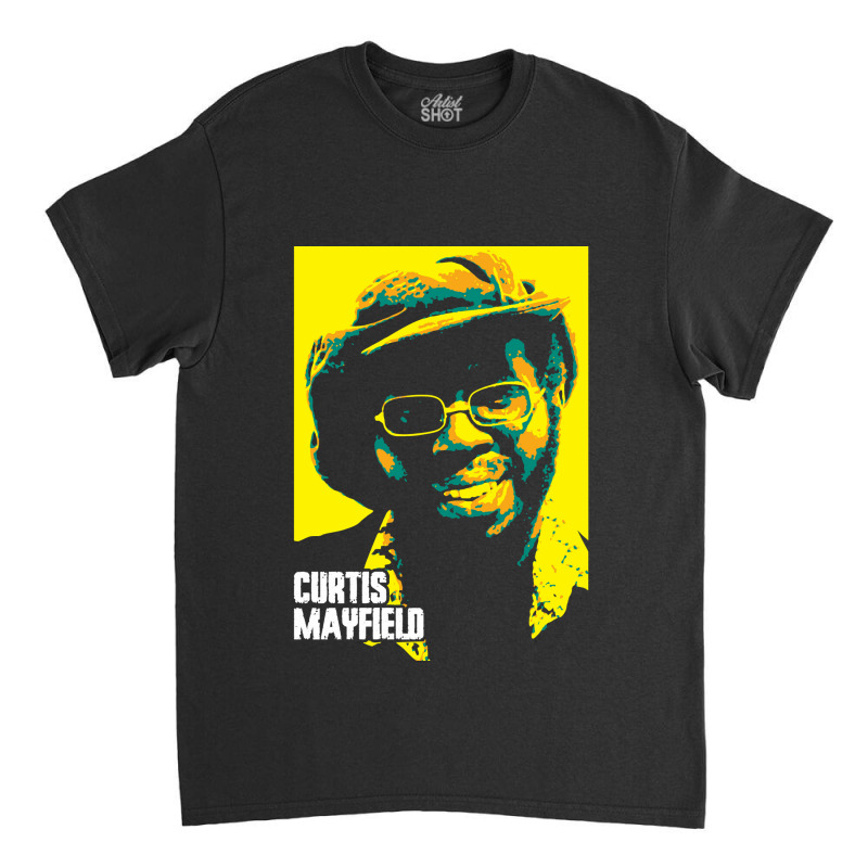 Curtis Mayfield Curtis Lee Mayfield American Singersongwriter, Guitari Classic T-shirt | Artistshot