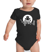 Robot In Town Baby Bodysuit | Artistshot