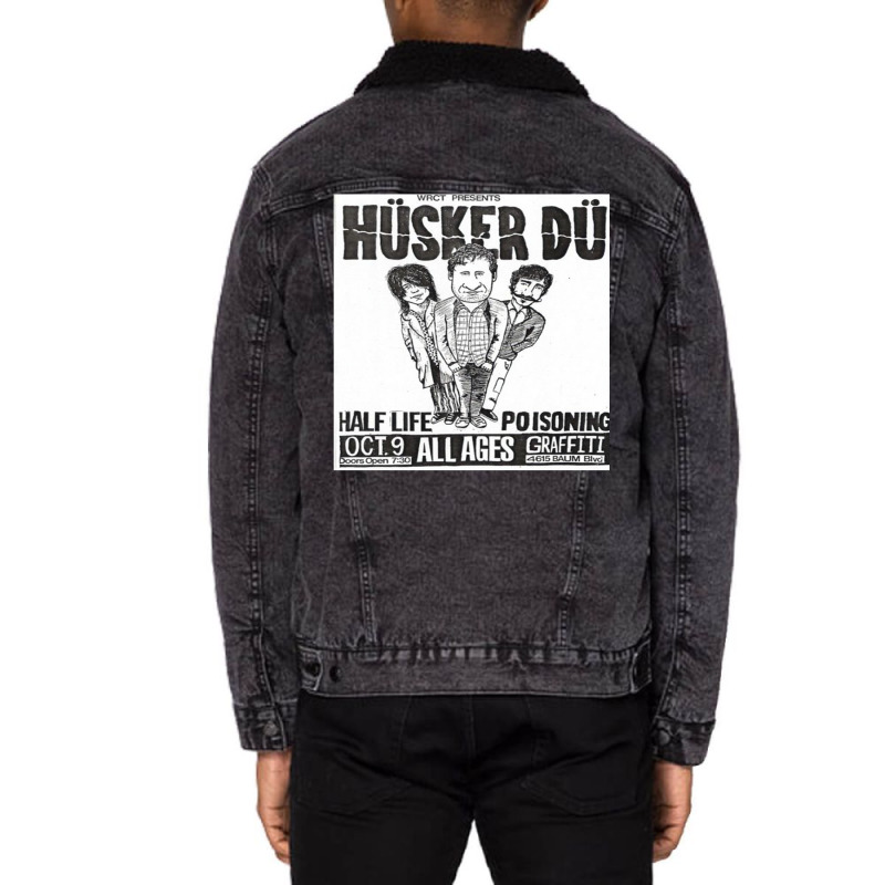 Husker Du Unisex Sherpa-Lined Denim Jacket by kapoumahesov | Artistshot