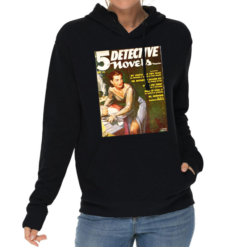 5 Detective Novels 1 Lightweight Hoodie by jesusvega | Artistshot