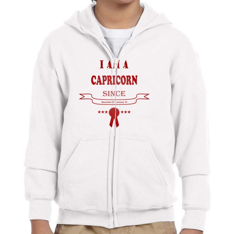 I Am A Capricorn Since December 22-january 19 Youth Zipper Hoodie by manishjyotistore | Artistshot