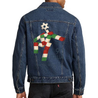 Vintage Football Poster Men Denim Jacket | Artistshot