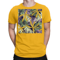 Trend Pattern With Colorful Tropical Leaves Plants Poster Travel T-shirt | Artistshot