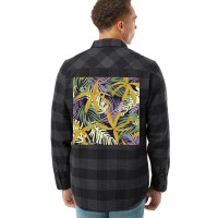 Trend Pattern With Colorful Tropical Leaves Plants Poster Travel Flannel Shirt | Artistshot