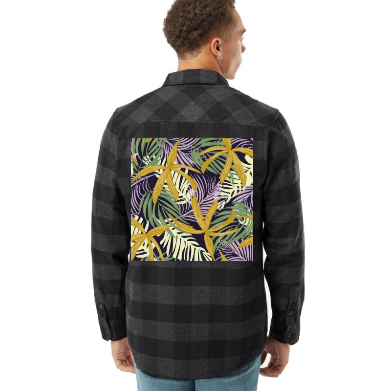 Trend Pattern With Colorful Tropical Leaves Plants Poster Travel Flannel Shirt | Artistshot