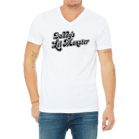 Daddys Lil Monster V-neck Tee | Artistshot