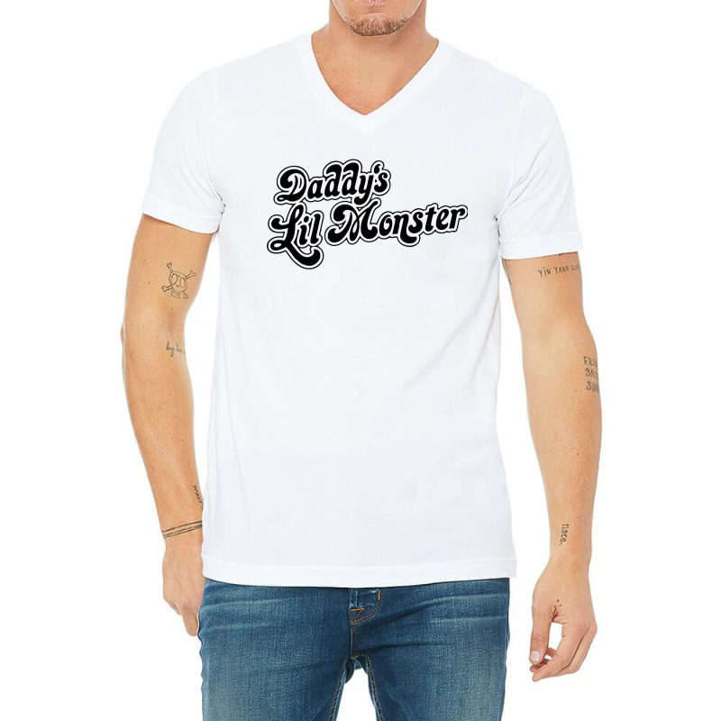 Daddys Lil Monster V-Neck Tee by trokeryth | Artistshot