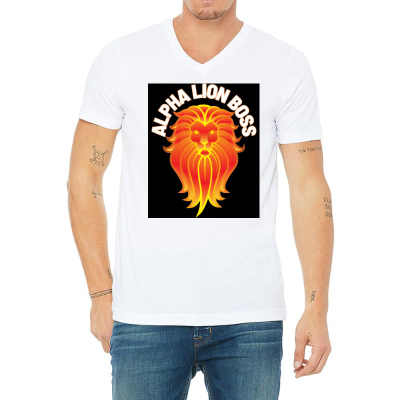 Alpha Lion Boss Classic Poster Music V-Neck Tee by persiefennink | Artistshot