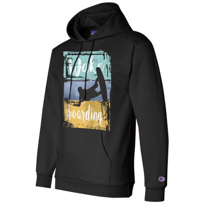 Wakeboarding Retro Wakeboarder Champion Hoodie | Artistshot