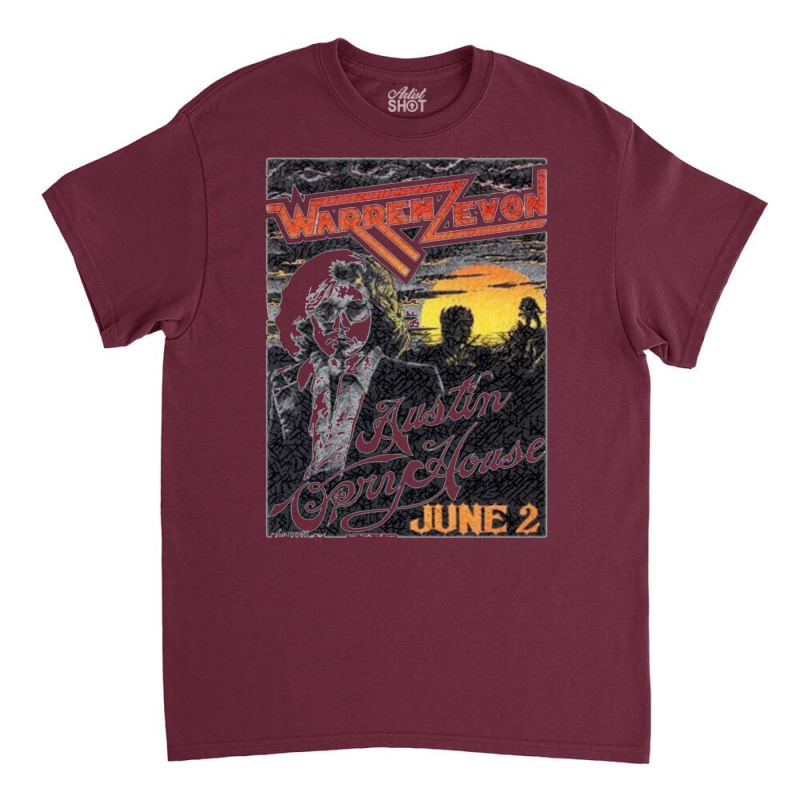 Warren Zevon Vintage Concert Poster At The Austin Opry House Classic T-shirt | Artistshot